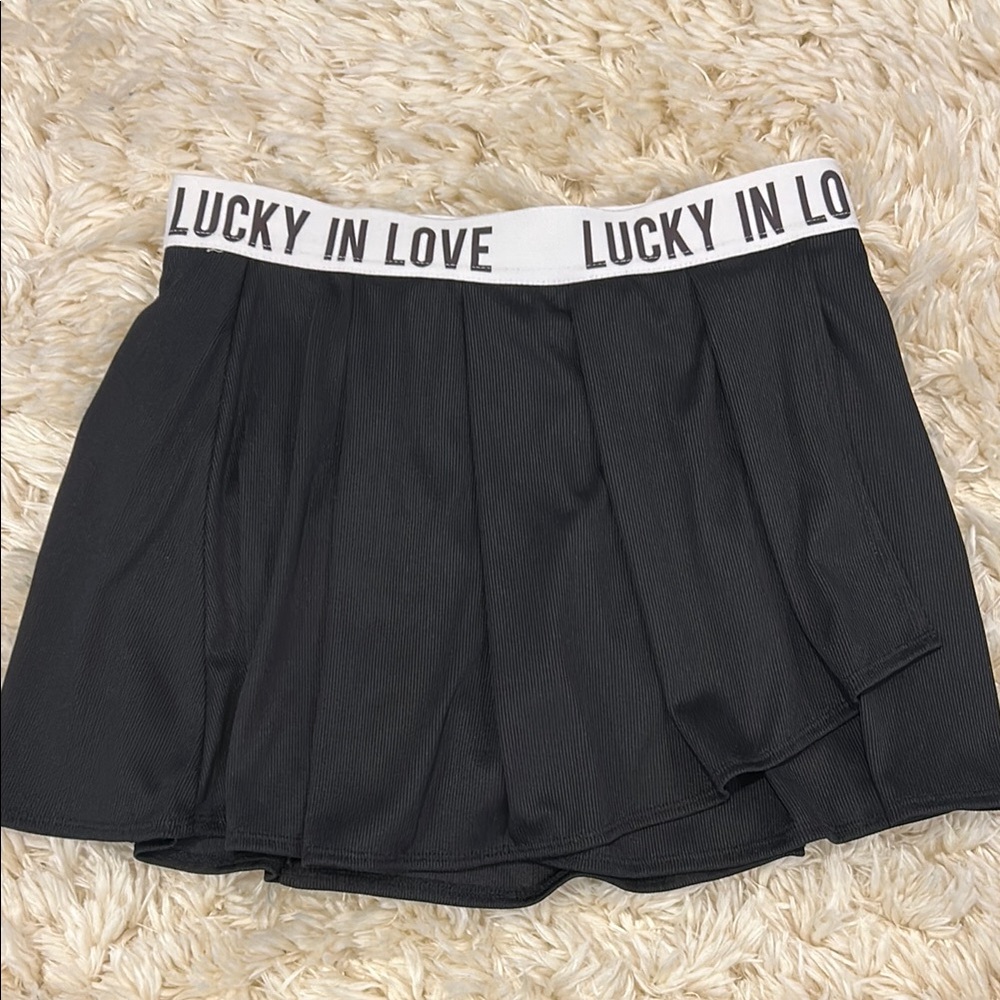 Lucky in Love Black tennis pickleball padel skort skirt xs